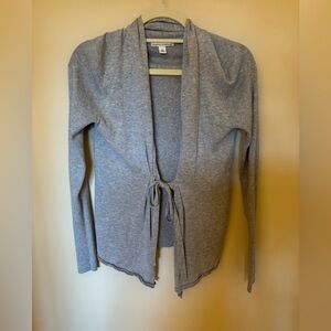 Banana Republic grey tie-front cardigan